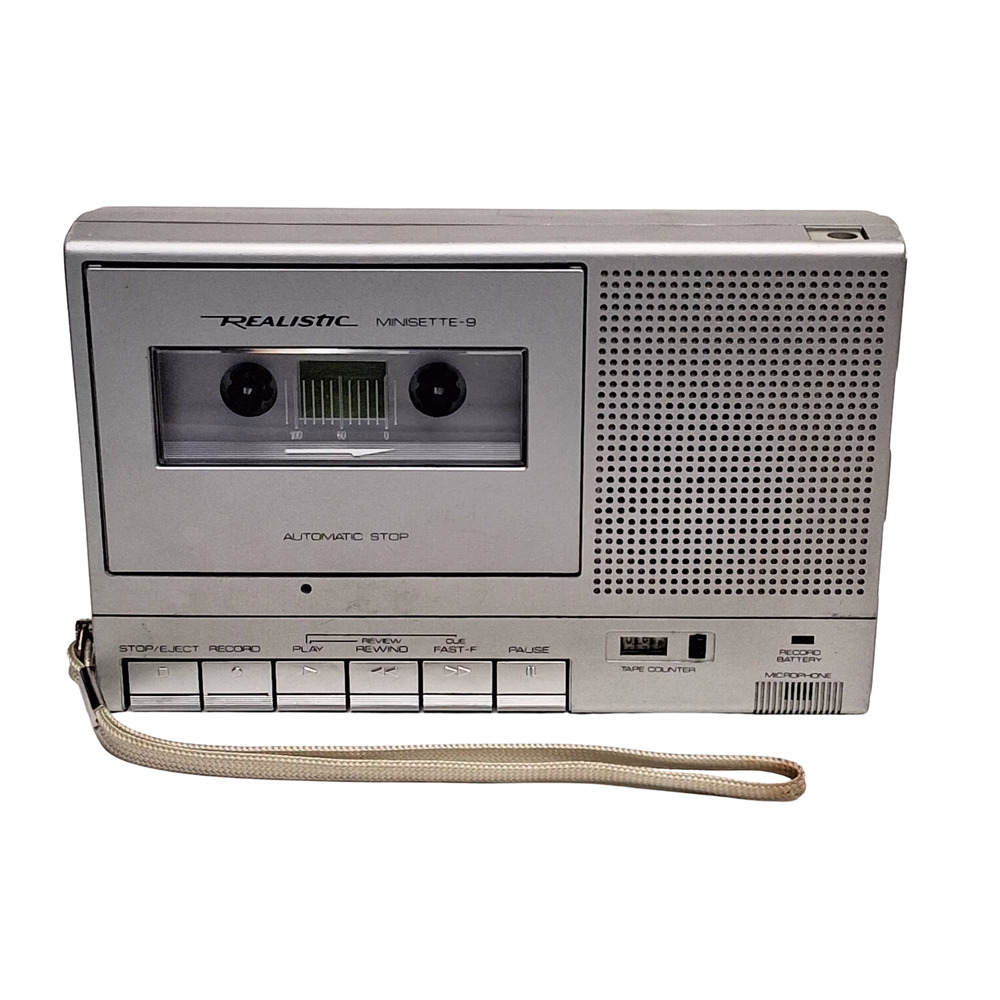 Realistic Minisette-9 Compact Cassette Recorder Battery Operated Portable Voice